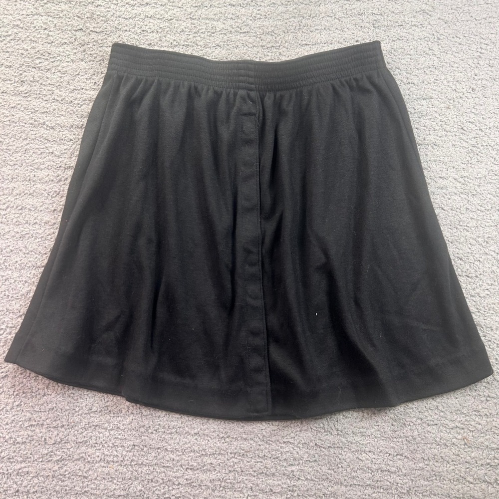 T-Flirt Mini Skirt Snap Front Black Small 90s Vintage Grunge Skater USA made